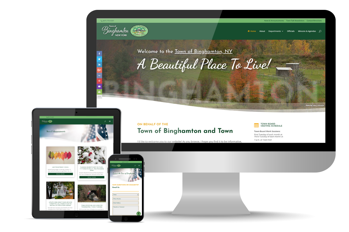 Town Of Binghamton Responsive Website Design Example